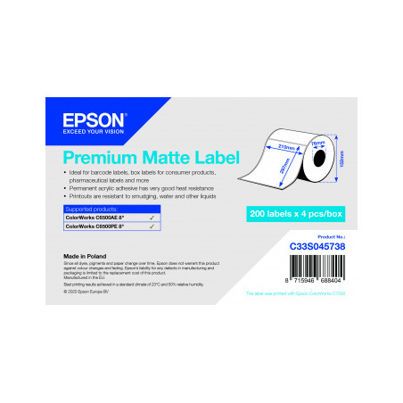 Premium Matte Label 210x297 mm, 200 lab