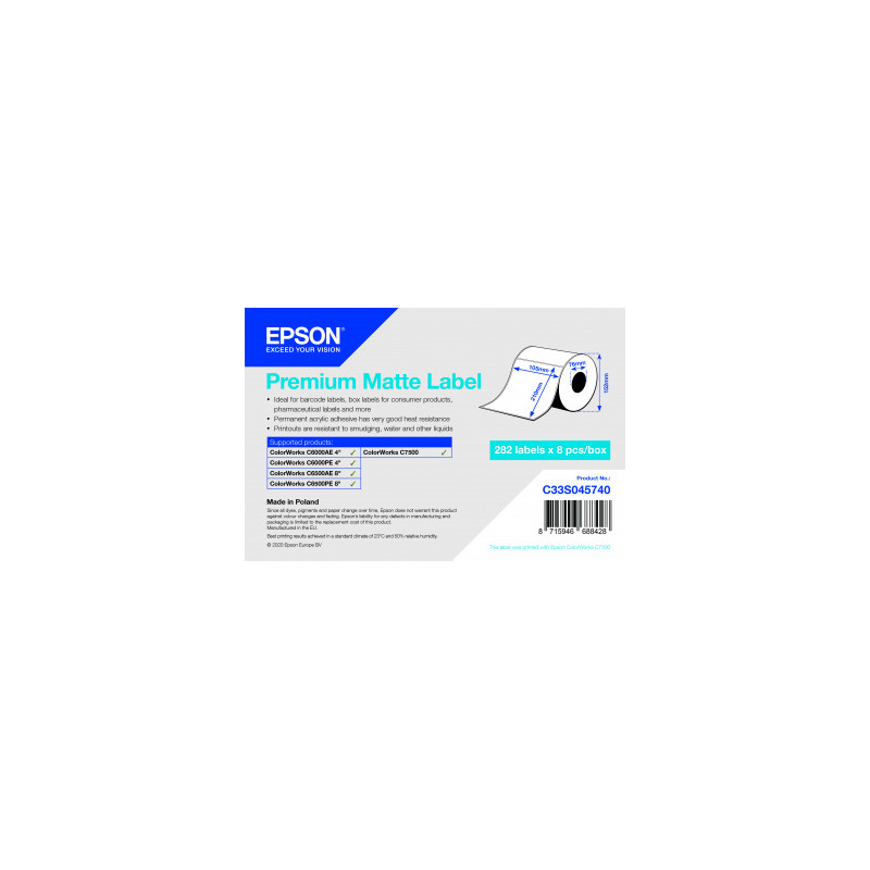 Premium Matte Label 105x210 mm, 282 lab