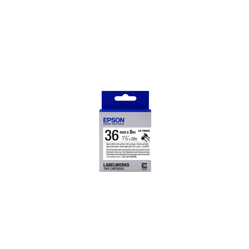 Epson Label Cartridge LK-7WBVS čierna na bielom cable tape, 36mm