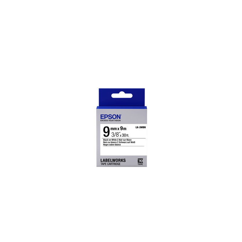 Epson Label Cartridge Standard LK-3WBN Standard Black/White 9mm (9m)