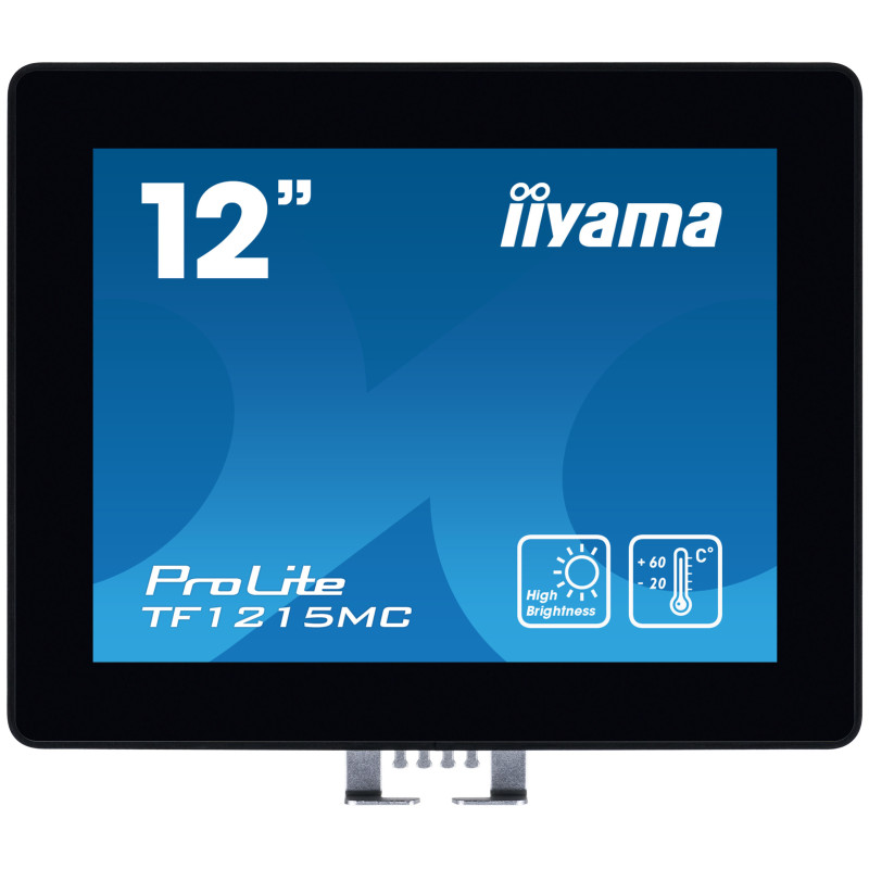 12'' iiyama TF1215MC-B1: IPS, XGA, capacitive, 10P, 540cd/m2, VGA, DP, HDMI, IP65, Ball Drop, čierny