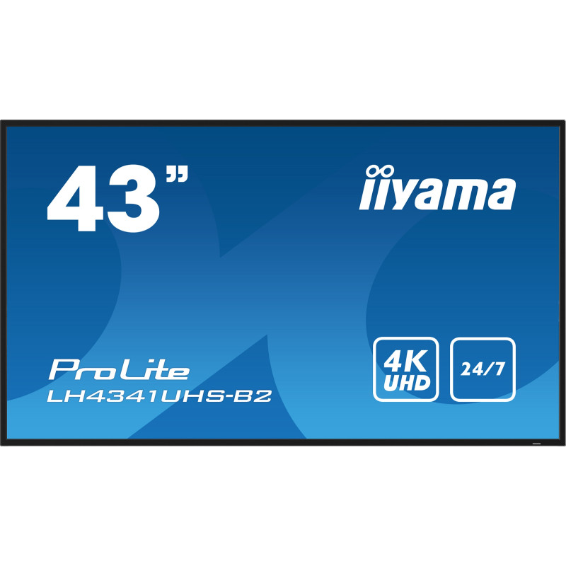 43'' iiyama LH4341UHS-B2: IPS, 4K UHD, 500cd, repro