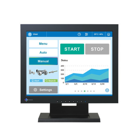 15'' LED EIZO FDX1502T: TN.1024x768, dotyk, DP, DVI