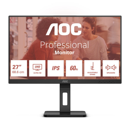 AOC/U27E3UF/27''/IPS/4K UHD/60Hz/4ms/Black/3R