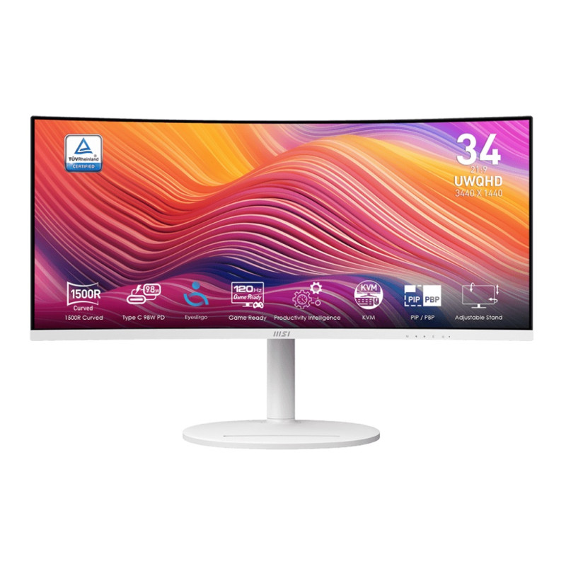 MSI Modern/MD342CQPW/34''/VA/wQHD/120Hz/1ms/Biela/3R