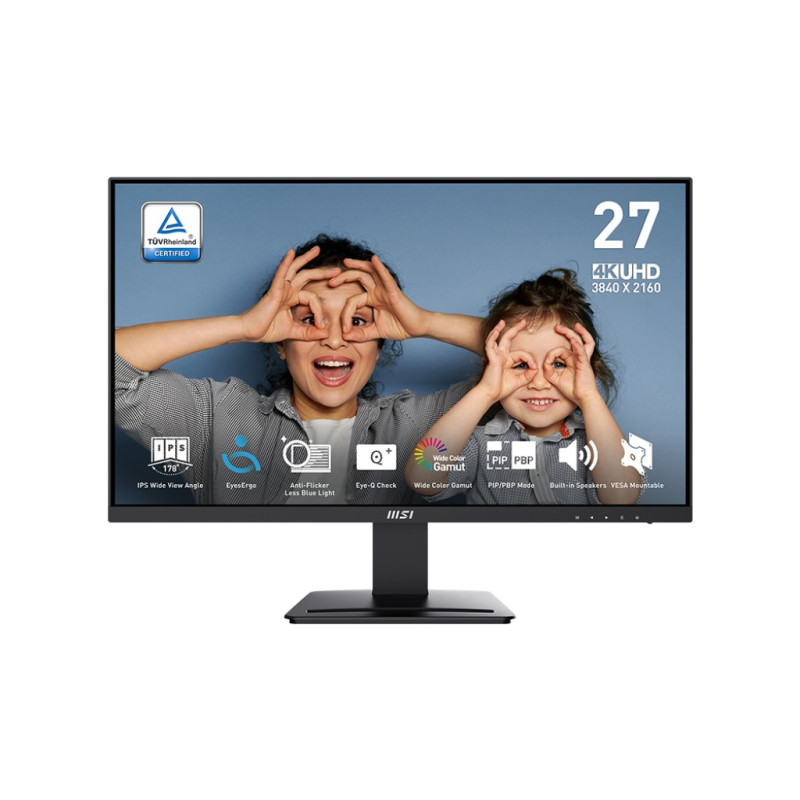 MSI Pro/MP273U/27''/IPS/4K UHD/60Hz/4ms/Čierna/3R