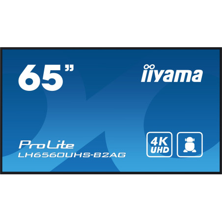 65'' iiyama LH6560UHS-B2AG:VA,4K UHD,Android,24/7