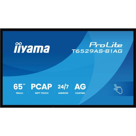 65'' iiyama T6529AS-B1AG: IPS, 4K UHD, Android, 24/7