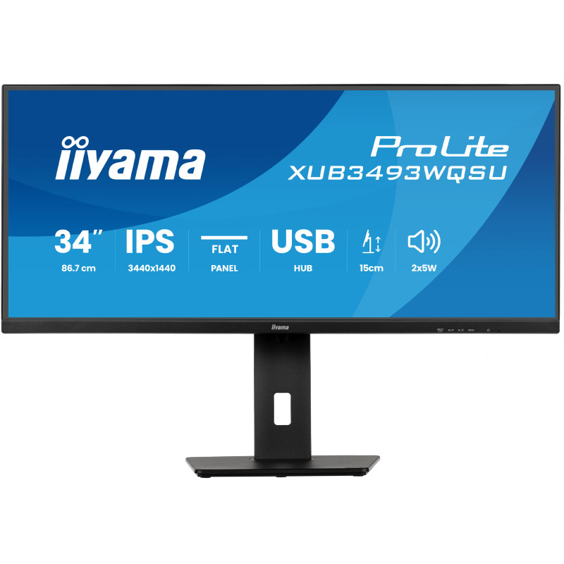 iiyama ProLite/XUB3493WQSU-B6/34''/IPS/wQHD/120Hz/1ms/Čierna/3R