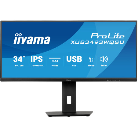 iiyama ProLite/XUB3493WQSU-B6/34''/IPS/wQHD/120Hz/1ms/Čierna/3R