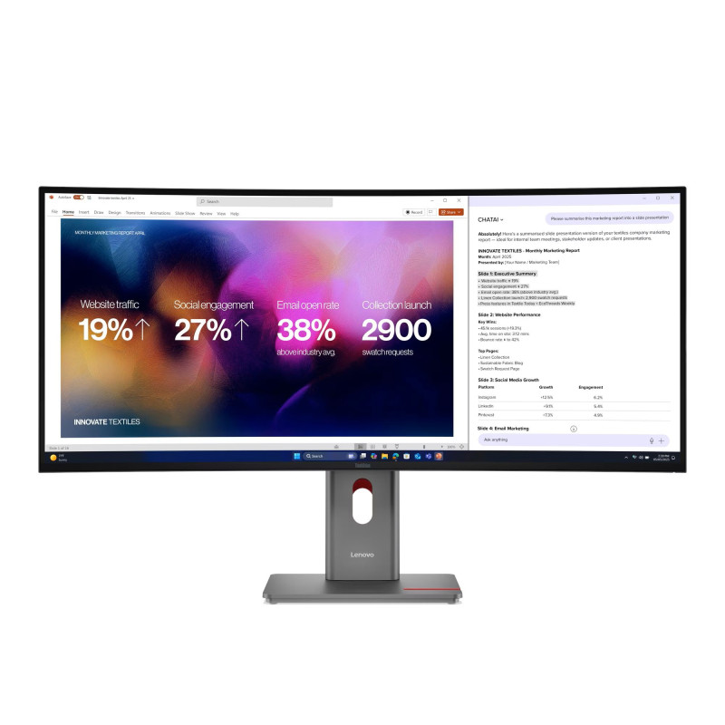 Lenovo ThinkVision/P40WD-40/39,7''/IPS/wUHD/120Hz/4ms/Čierna/3R