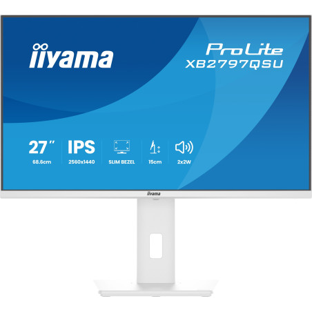 iiyama ProLite/XB2797QSU-W1/27''/IPS/QHD/75Hz/1ms/Biela/5R