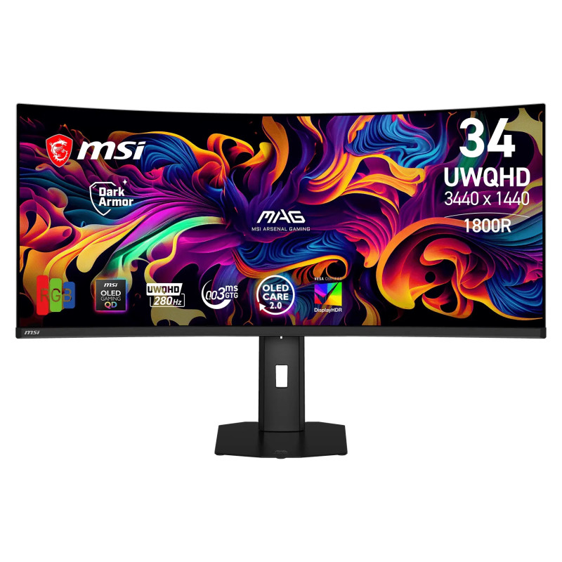 MSI MAG/341CQP X28/34''/QD-OLED/UWQHD/280Hz/0,03ms/Čierna/3R