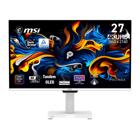MSI Pro/MAX 271UPXW12G/26,5''/QD-OLED/4K UHD/120Hz/0,03ms/Biela/3R