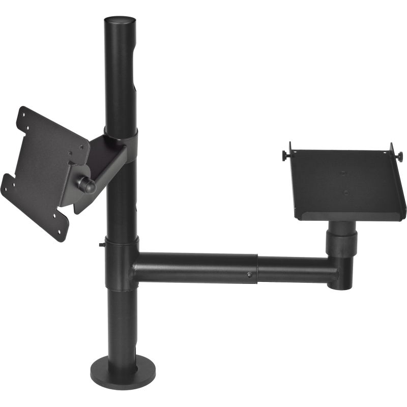 Virtuos Pole - Zostava - stojan 500 mm s predlž. ramenom a držiakmi VESA a pokladničnej tlačiarne