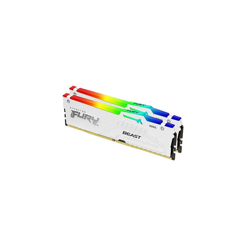 Kingston FURY Beast White/DDR5/32GB/5200MHz/CL40/2x16GB/RGB/White