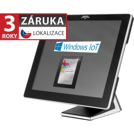 AerPOS PP-9667CV, 17'', i3, 8GB, 120GB SSD, Win 10 IoT. kap., bez rámeč.