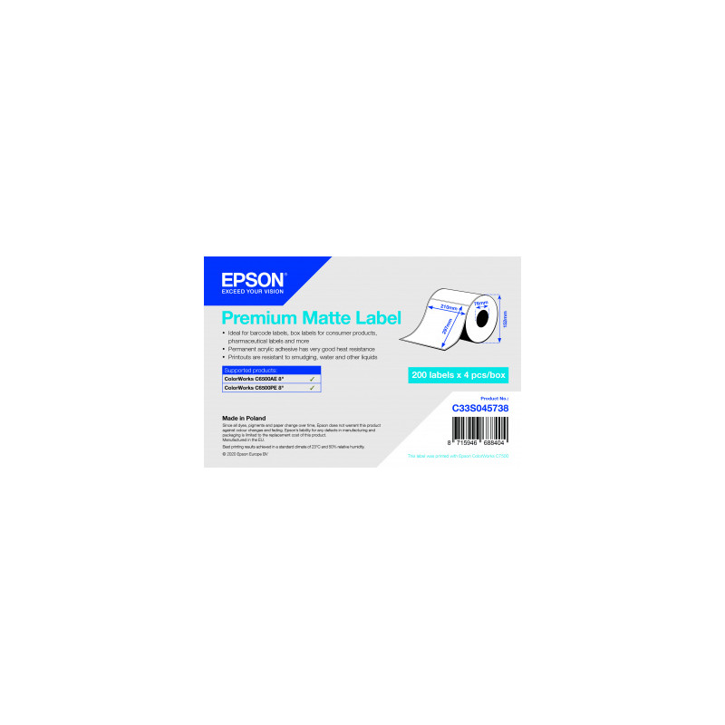 Premium Matte Label 210x297 mm, 200 lab