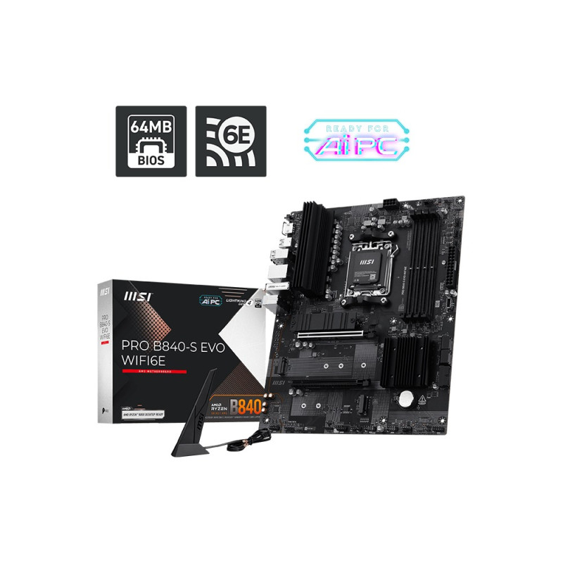 MSI PRO B840-S EVO WIFI6E/AM5/ATX