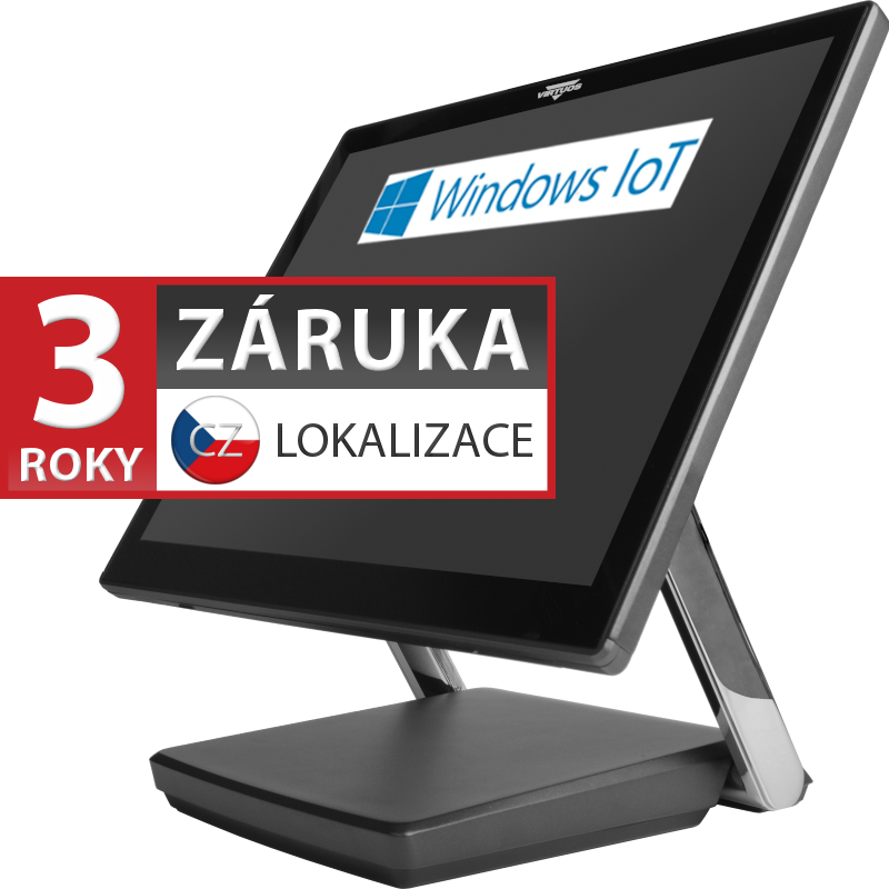 XPOS XP-3685,15''4:3 LCD LED,400 cd/m2,Cel.3965U,4GB RAM,120GB M.2 SSD,Win10 IoT Ent.2019,kap.,sivá