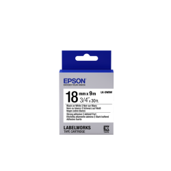Epson Label Cartridge LK-5WBW, Black/White 18mm