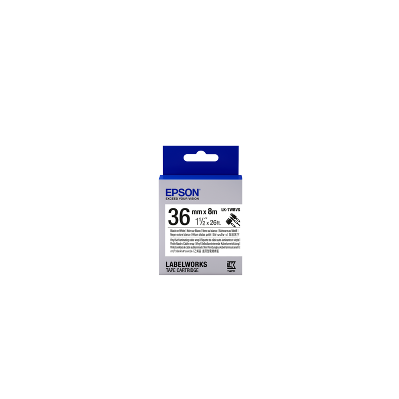 Epson Label Cartridge LK-7WBVS čierna na bielom cable tape, 36mm