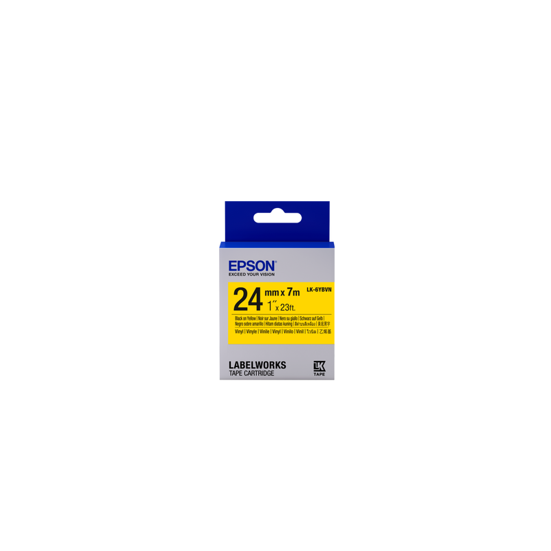 Epson Tape Cartridge LK-6YBVN Vinyl, Black/Yellow 24 mm / 7m