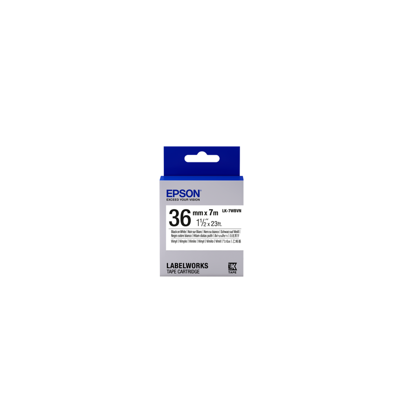 Epson Tape Cartridge LK-7WBVN Vinyl, Black/White 36 mm / 7m