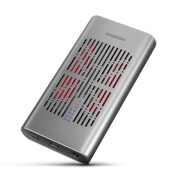 AXAGON EEM2-20GD, USB-C 20Gbps externý box pre dvoch M.2 NVMe SSD s funkciou klonovania
