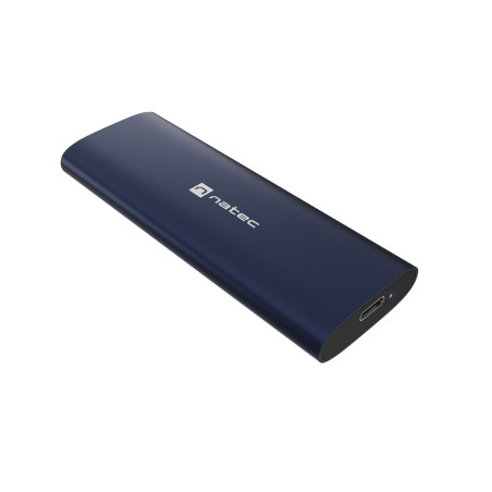 Externý box pre SSD Natec RHINO M.2 NVME LITE USB-C 3.2 GEN 2, hliníkové telo, STEEL NAVY