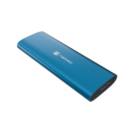 Externý box pre SSD Natec RHINO M.2 NVME LITE USB-C 3.2 GEN 2, hliníkové telo, HORIZON BLUE