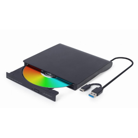 GEMBIRD externý USB DVD mechanika, čierna