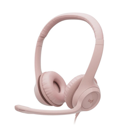 Náhol. sada Logitech Stereo USB Headset H390, ružová