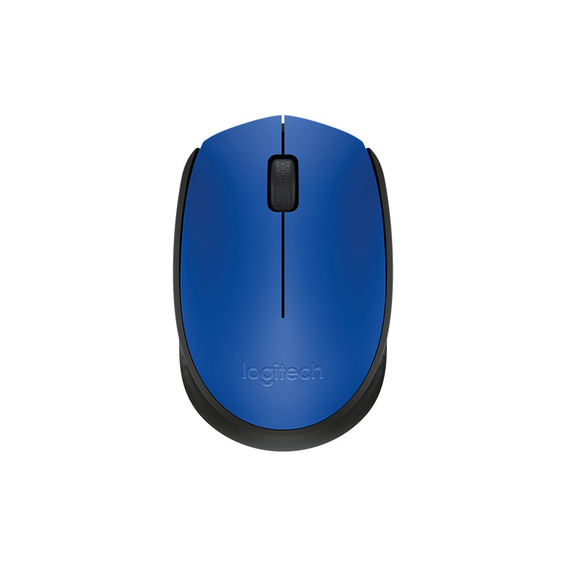 Logitech M171/Kancelárska/Optická/1 000 DPI/Bezdrôtová USB/Čierna-modrá