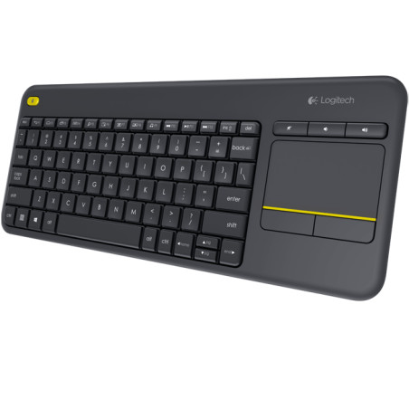Logitech K400 plus/Bezdrôtová USB/ CZ- SK layout/Čierna