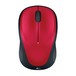 Logitech M235/Cestovná/Optická/1 000 DPI/Bezdrôtová USB/Čierna-červená