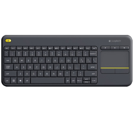 Logitech K400 plus/Bezdrôtová USB/US layout/Čierna