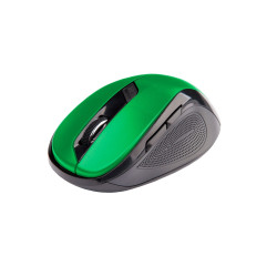 C-TECH Myš WLM-02/Ergonomická/Optická/Pre pravákov/1 600 DPI/Bezdrôtová USB/Čierna-zelená