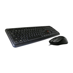 Klávesnica C-TECH KBM-102, drôtový combo set s myšou, USB, CZ/ SK