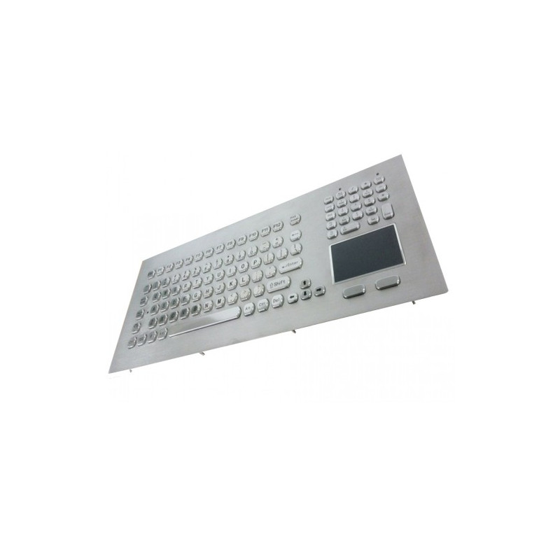 KB020 – Priemyselná nerezová klávesnica s touchpadom do panelu, CZ, USB, IP65