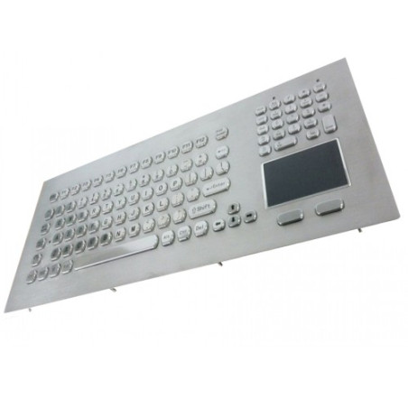 KB020 – Priemyselná nerezová klávesnica s touchpadom do panelu, CZ, USB, IP65
