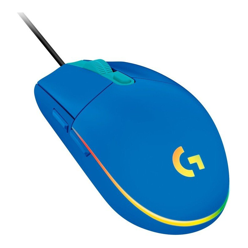 Logitech G102 Lightsync/Herná/Optická/8 000 DPI/Drôtová USB/Modrá