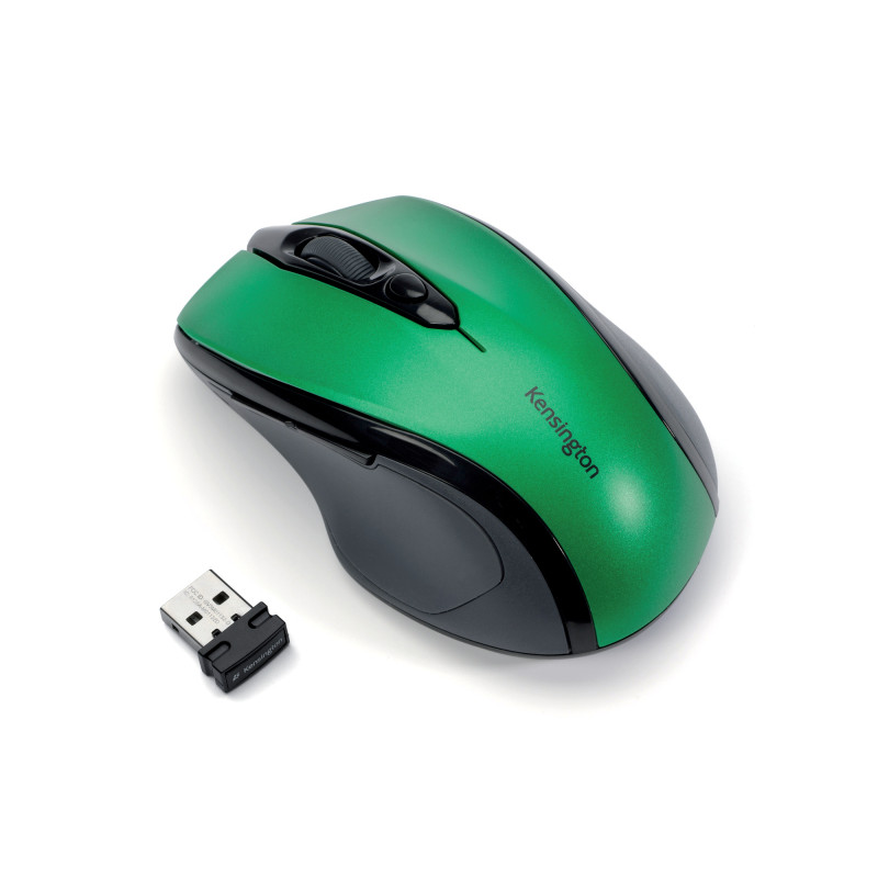 Kensington Pro Fit/Ergonomická/Optická/Pre pravákov/1 600 DPI/Bezdrôtová USB/Čierna-zelená