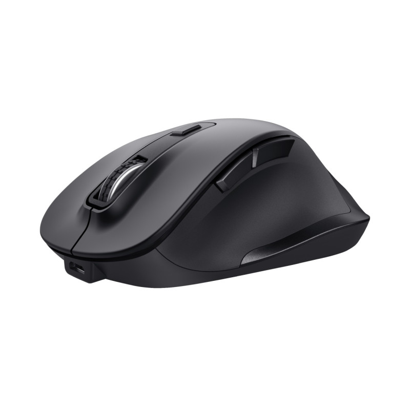 TRUST Fyda/Ergonomická/Optická/Pre pravákov/2 400 DPI/Bezdrôtová USB/Čierna