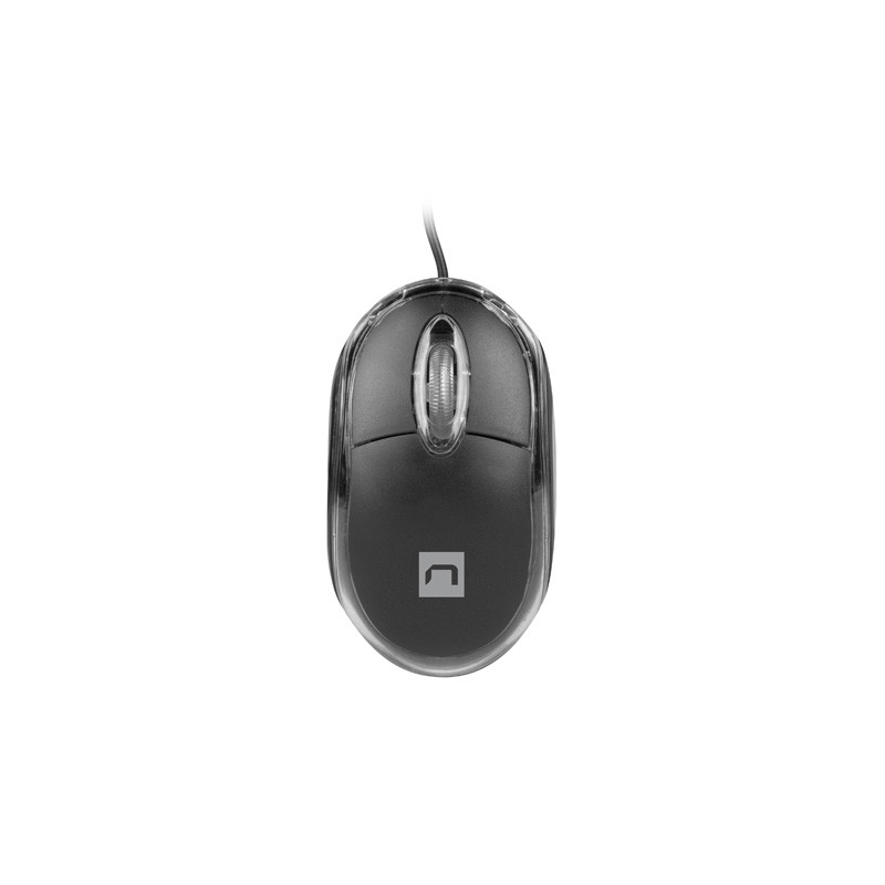 Natec optická myš VIREO 2/1000 DPI/Kancelárska/Optická/1 000 DPI/Drôtová USB/Čierna