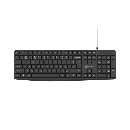 Natec klávesnica Nautilus 2/Drôtová USB/ CZ- SK layout/Čierna