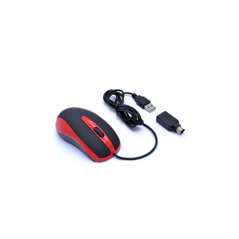 AMEI AM-M801/Kancelárska/Optická/800 DPI/Drôtová USB/Čierna-červená