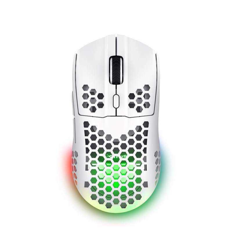Trust Gaming GXT 929W Helox/Herná/Optická/Pre pravákov/4 800 DPI/Bezdrôtová USB/Biela