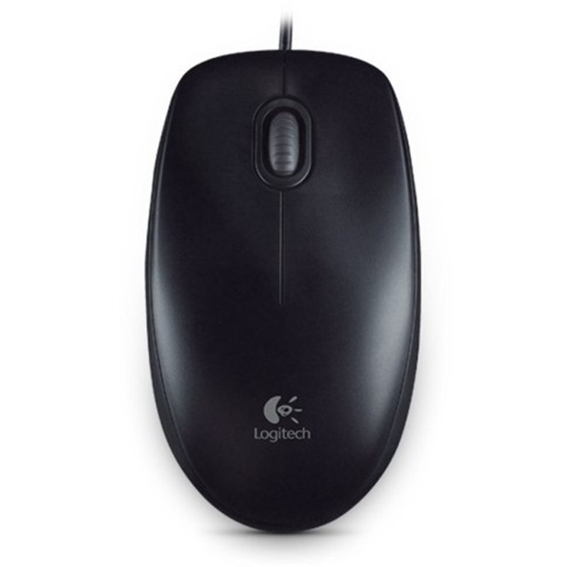 Logitech B100/Kancelárska/Optická/800 DPI/Drôtová USB/Čierna
