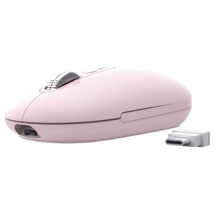 Trust Seron Slim/Kancelárska/Optická/3 200 DPI/USB+BT/Ružová